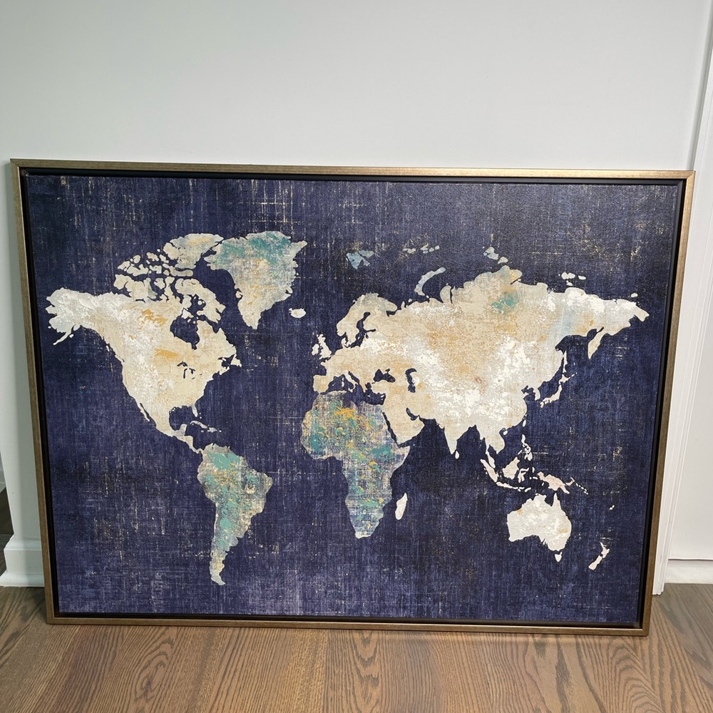 Large Map Wall Decor